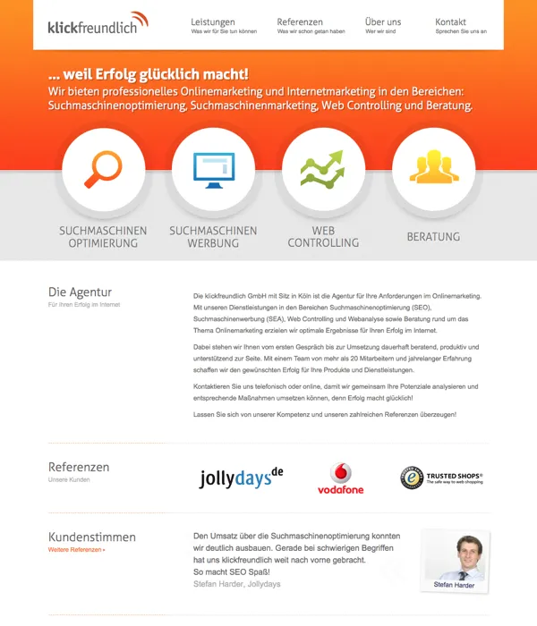 Fig. 2: Website 2009