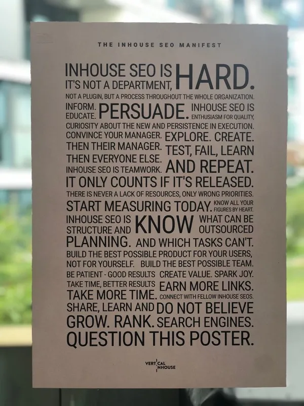 Fig. 2: The In-house SEO Manifest