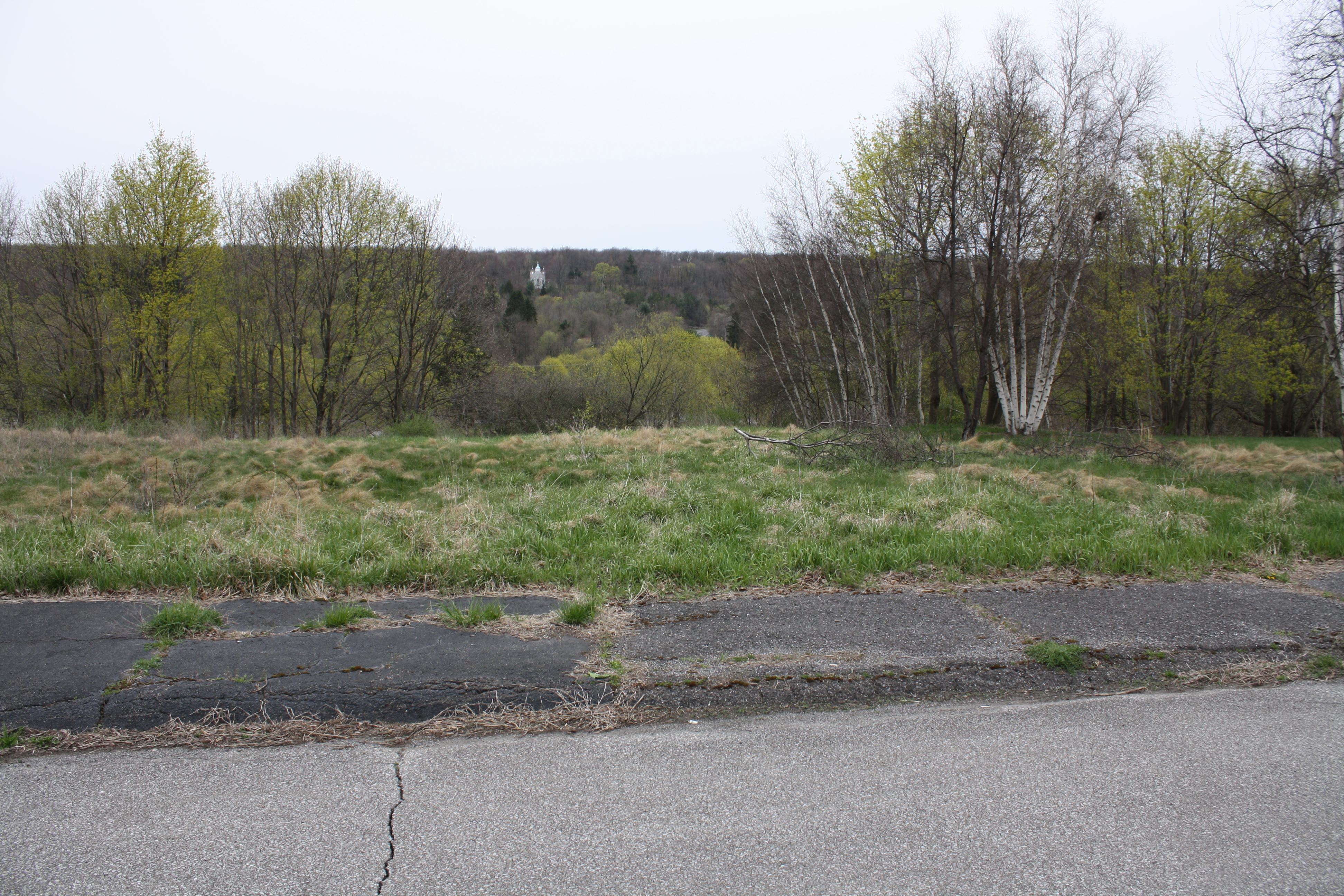 The heat from below warps the road.