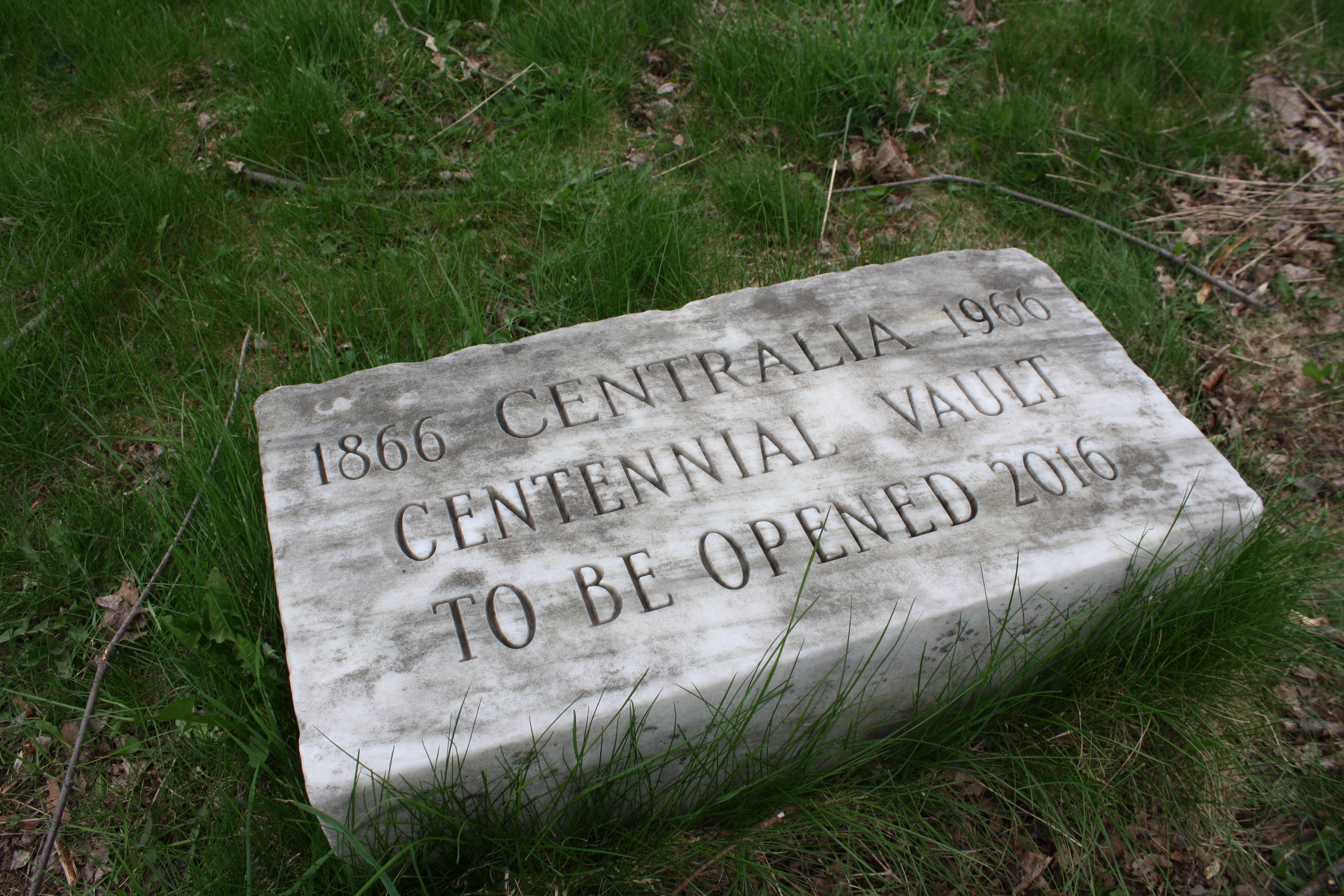 A time capsule is buried here.